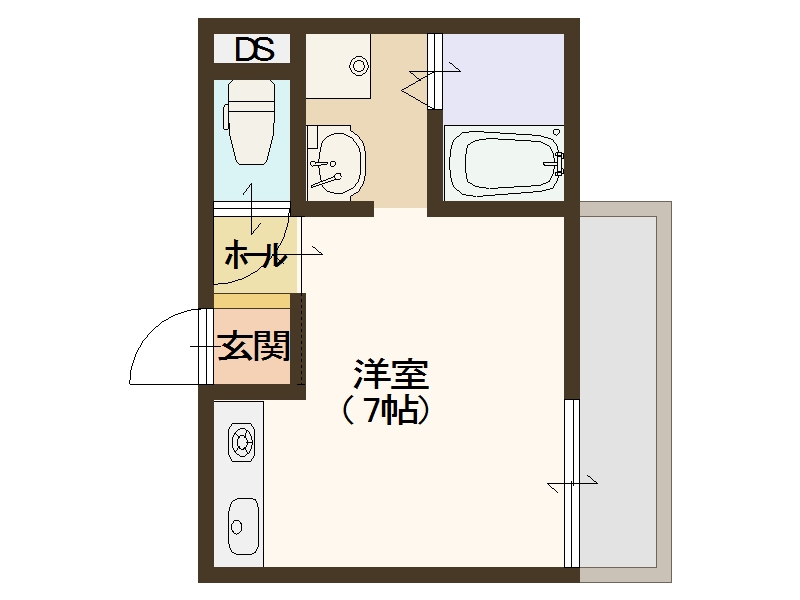 大阪市西成区天下茶屋東のアパートの間取り