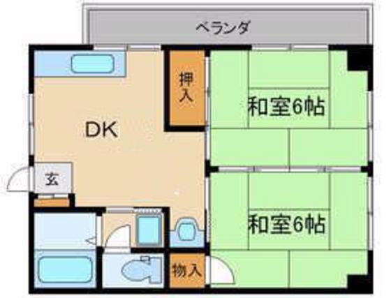 広島市安佐南区古市のマンションの間取り