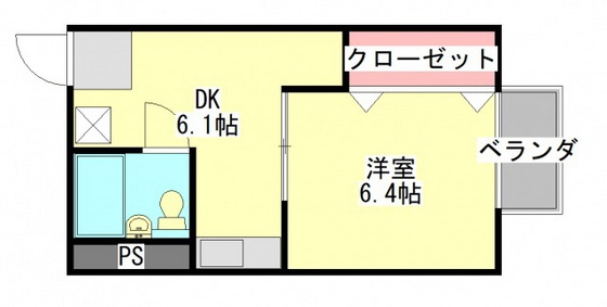 広島市佐伯区屋代のアパートの間取り