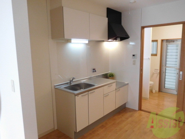 キッチン　ガスコンロ２口設置可能！収納もバッチリです！