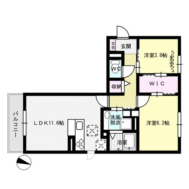 D-room寺塚 伍番館の間取り