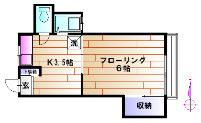 東京都中野区若宮２（アパート）の賃貸物件の間取り