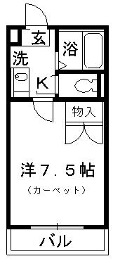 埼玉県さいたま市西区三橋５（マンション）の賃貸物件の間取り