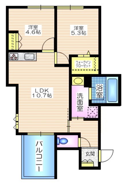 横浜市戸塚区平戸町のマンションの間取り