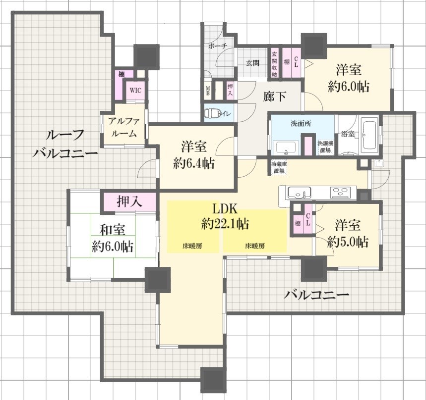 アルファステイツ南新在家の間取り