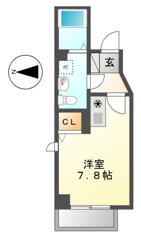 名古屋市中区大須のマンションの間取り