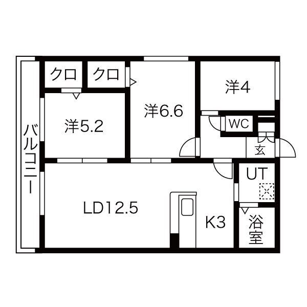 Ａ２麻生（エーツーアサブ）の間取り