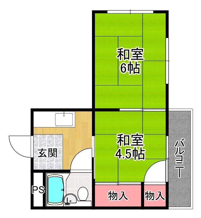 シャルマン三栗　Ｂ棟の間取り