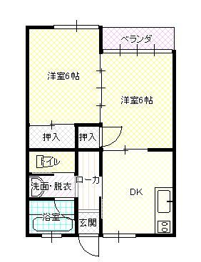 山形市南館のアパートの間取り