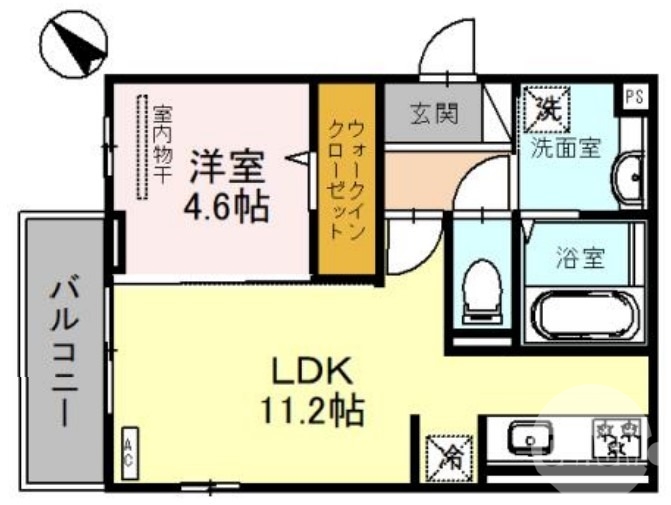 堺市堺区南旅篭町東のアパートの間取り