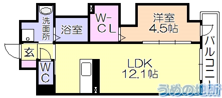 Tiara本町の間取り