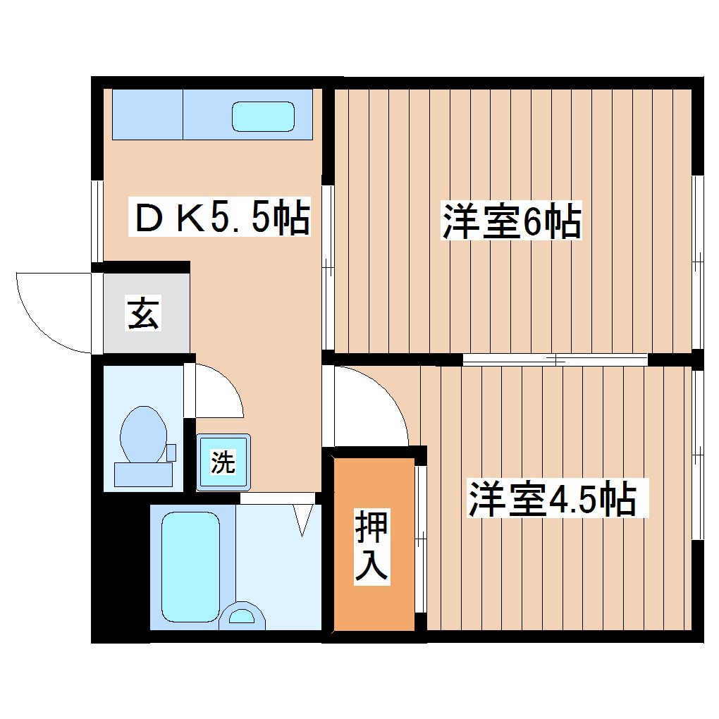 コーポ福田町IIの間取り