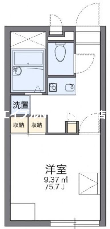 岡山市中区長岡のアパートの間取り