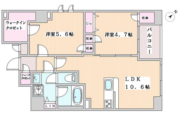 文京区春日のマンションの間取り