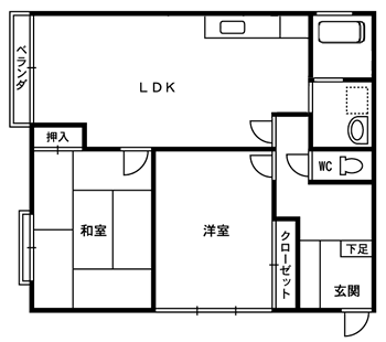 ハーモニーハイツの間取り