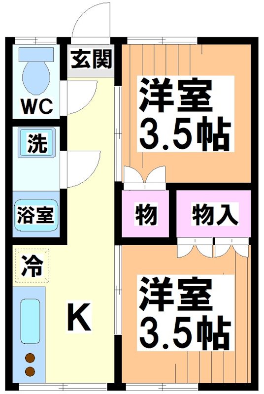 杉並区下高井戸のアパートの間取り