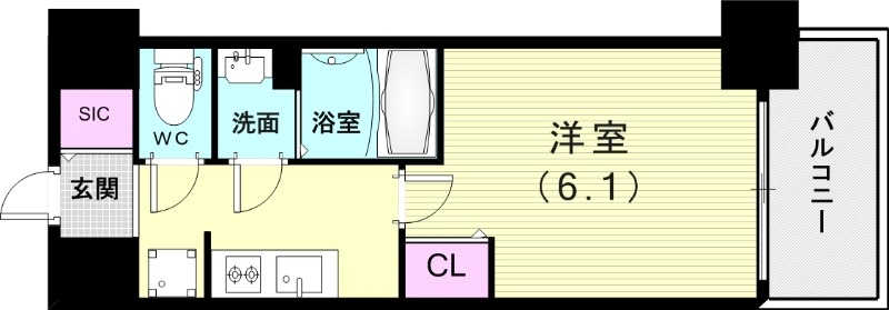 アドバンス神戸パーチェの間取り