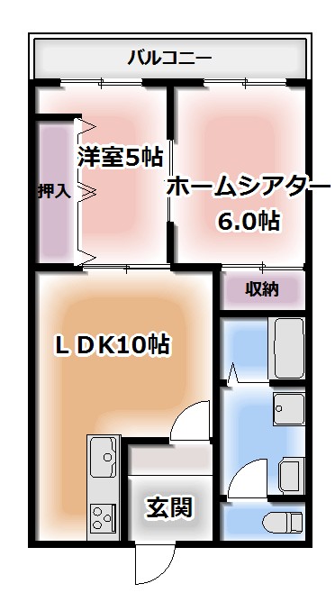 門真市柳田町のマンションの間取り