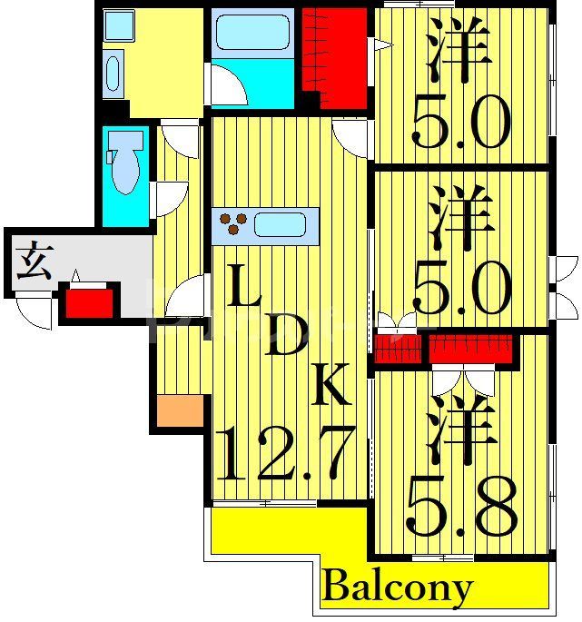 葛飾区東堀切のマンションの間取り