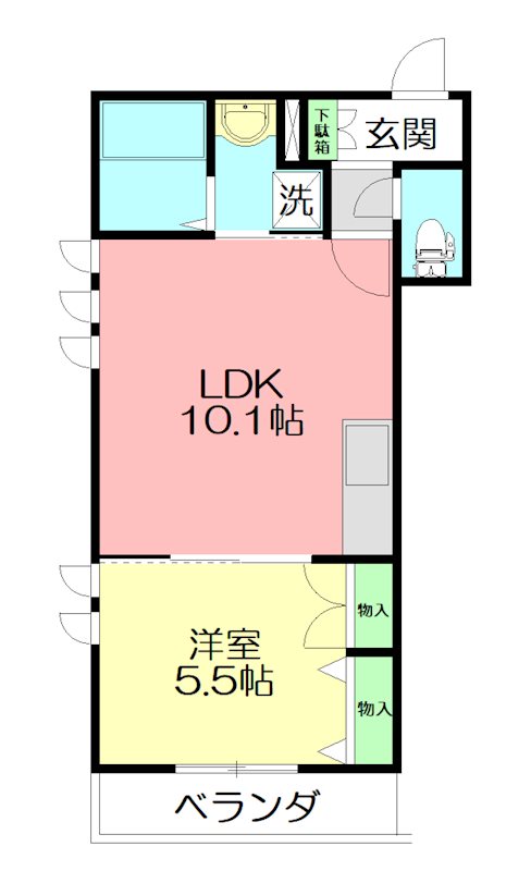 藤沢市鵠沼松が岡のマンションの間取り