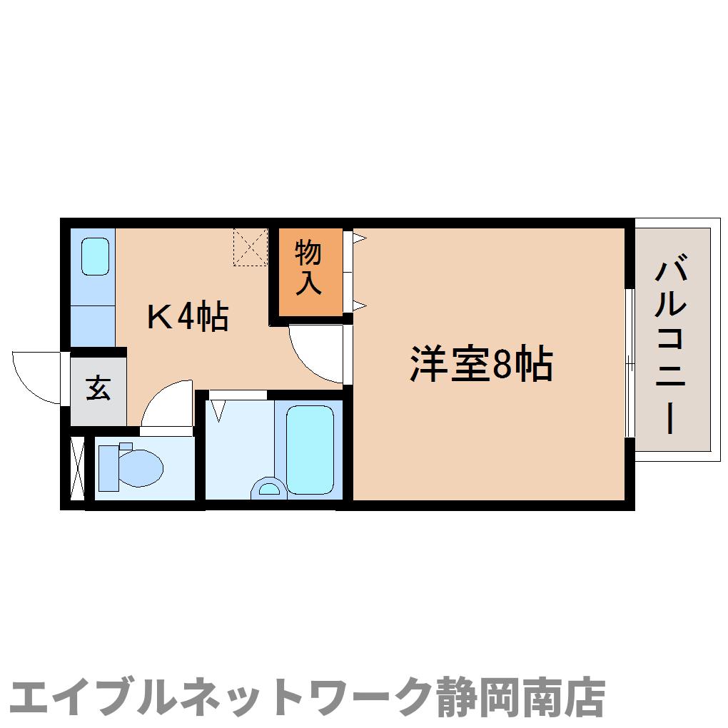 静岡市駿河区緑が丘町のアパートの間取り