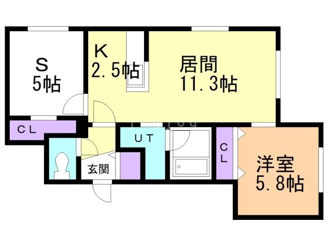 コローレ月寒東の間取り