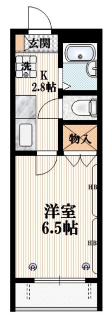 アーバンフラッツ国立の間取り