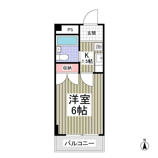 川越市大字的場のマンションの間取り