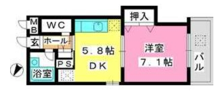 大野城市東大利のマンションの間取り