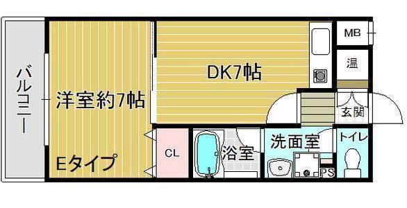 大阪市鶴見区横堤のマンションの間取り