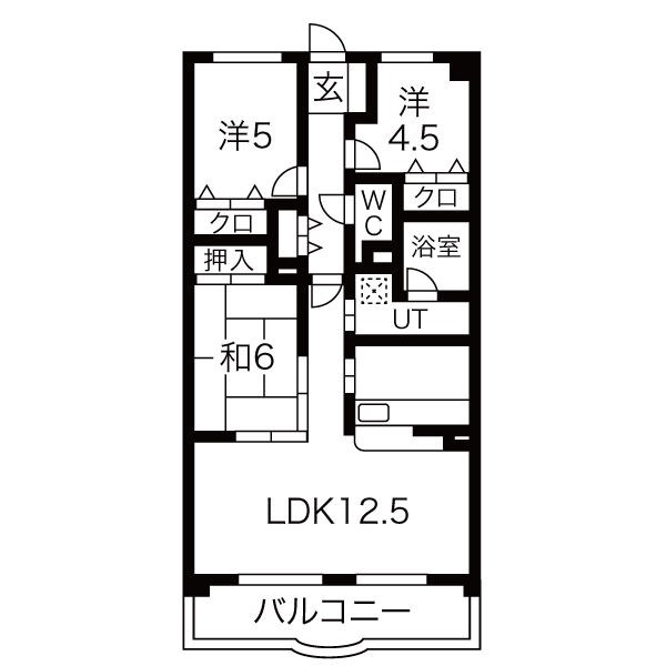 名古屋市千種区新池町のマンションの間取り