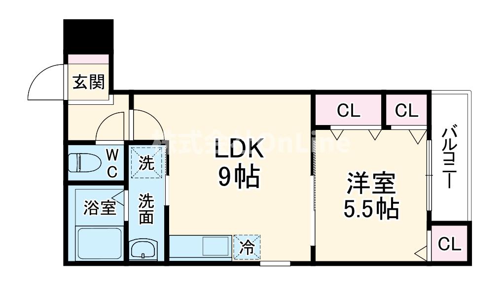 【東大阪市友井のアパートの間取り】