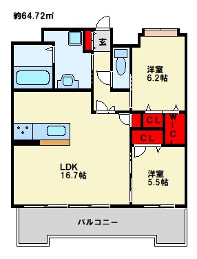 グランヒルズ三萩野の間取り