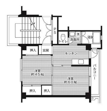 倉敷市林のマンションの間取り