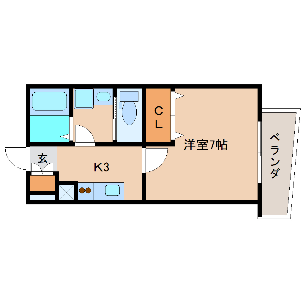 静岡市清水区真砂町のマンションの間取り