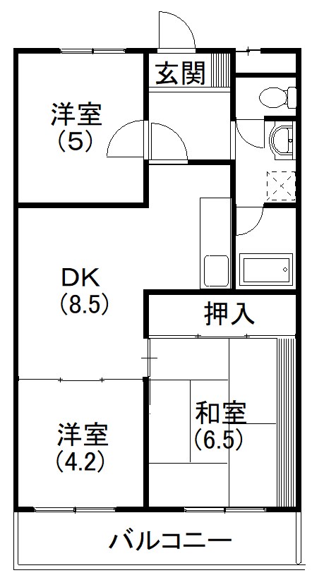 ビューハイツクラタの間取り