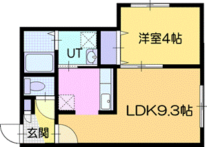 恵庭市相生町のマンションの間取り