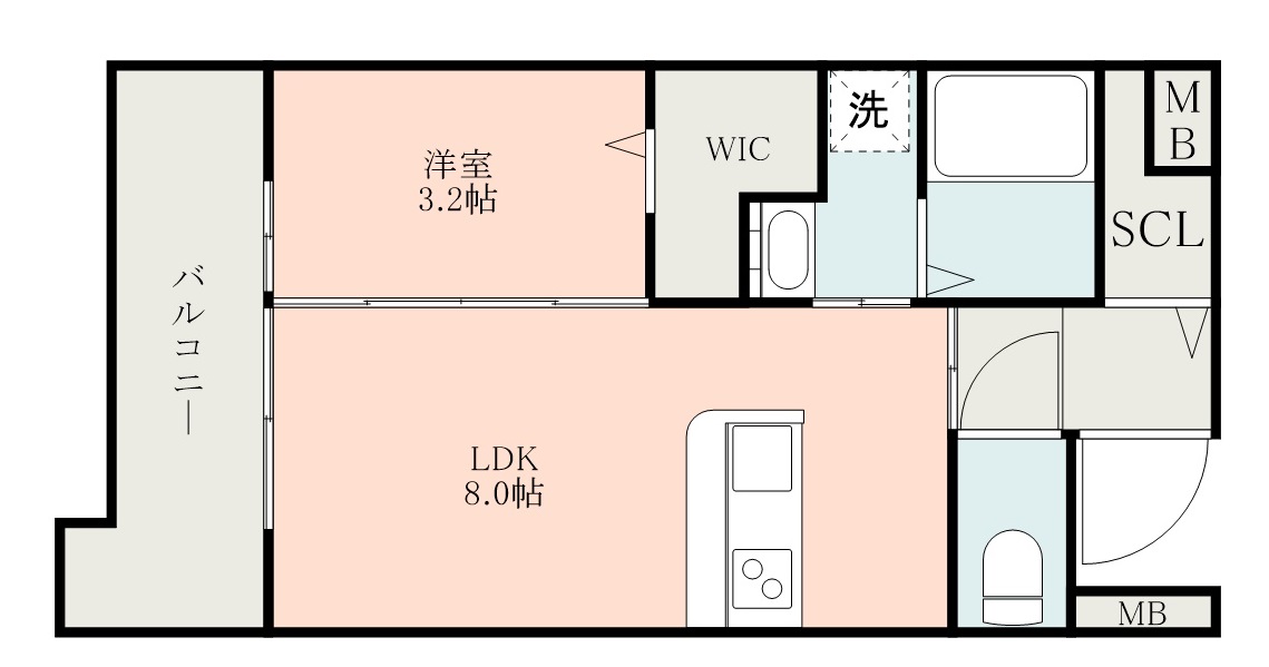 鹿児島市鴨池のマンションの間取り