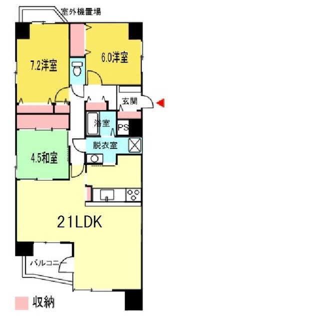 コスモ守山３番館の間取り