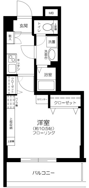 エスコート芝浦EASTの間取り