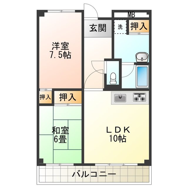 ライオンズマンション泉南樽井第2の間取り