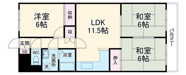 名古屋市昭和区塩付通のマンションの間取り