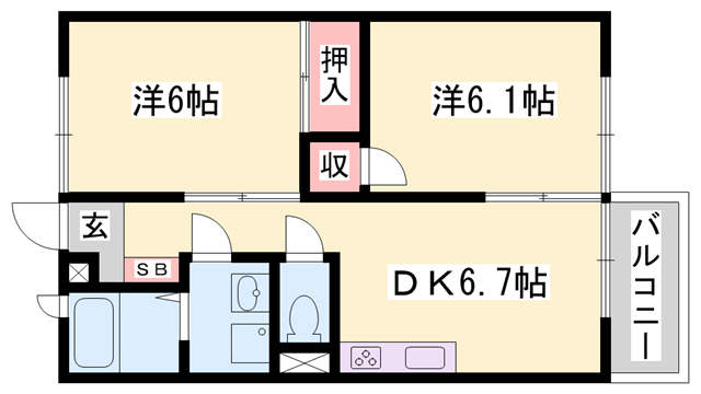 カーサ正保橋の間取り