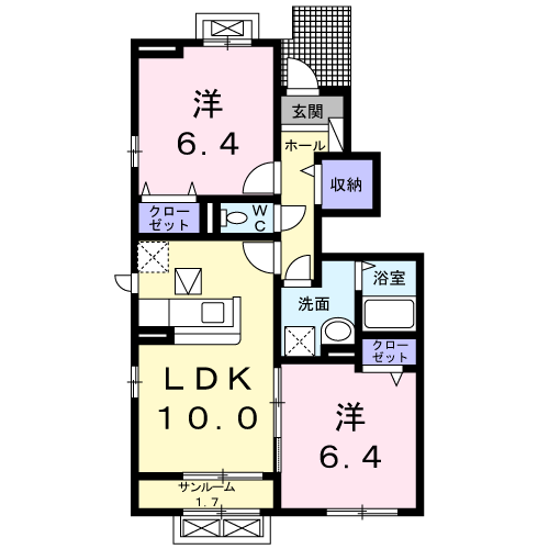 プレジュールIIの間取り