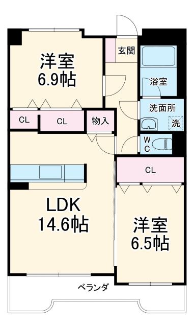 可児市土田のマンションの間取り