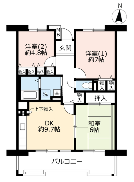 ＵＲアルビス旭ヶ丘の間取り