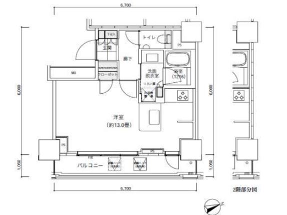 パークキューブ愛宕山タワーの間取り