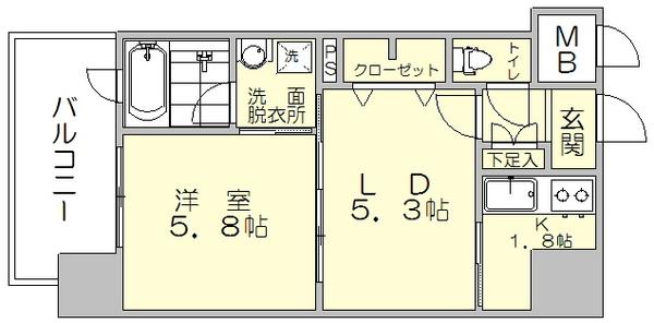 エンクレストNEO博多駅南の間取り