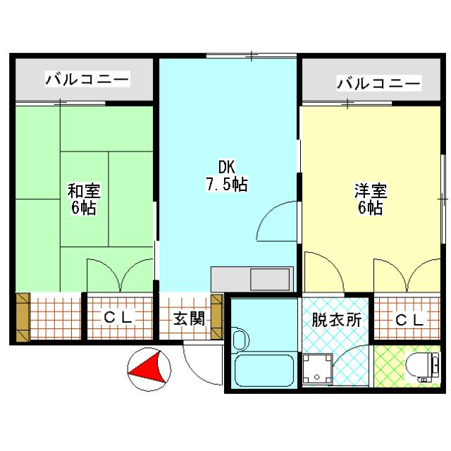 平原ハイツ3の間取り