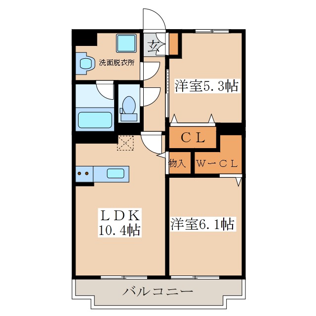 ヴェルデゾーナ寿中央の間取り